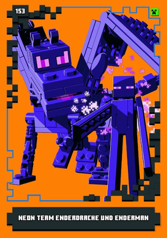 Minecraft Trading Card Collection (German) Series 1 - # 153 Neon Team Enderdrache und Enderman
