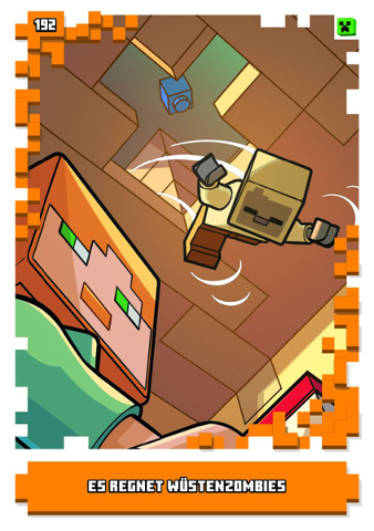 Minecraft Trading Card Collection (German) Series 1 - # 192 Es regnet Wüstenzombies