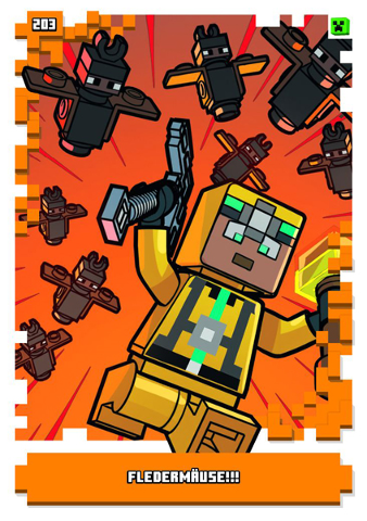 Minecraft Trading Card Collection (German) Series 1 - # 203 Fledermäuse!!!