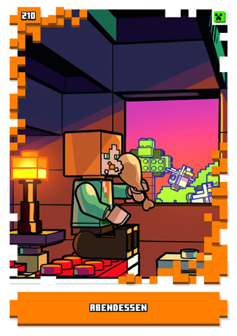 Minecraft Trading Card Collection (German) Series 1 - # 210 Abendessen