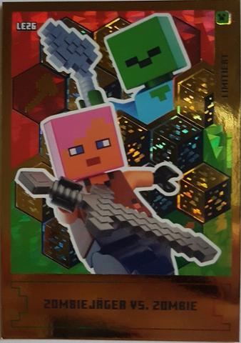 Minecraft Trading Card Collection (German) Series 1 - # LE26 Zombiejäger vs. Zombie Limited Edition
