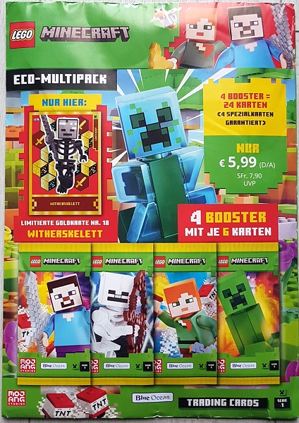 Minecraft Trading Card Collection (German) Series 1 - Eco-multipack (with # LE18 Witherskelett Limited Edition)