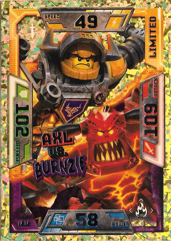 NEXO KNIGHTS Trading Card Game (English) Series 1 - # LE12 Axl vs. Burnzie