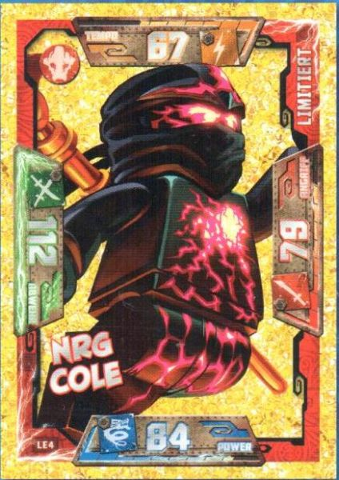 NINJAGO Trading Card Game (German) Series 1 - # LE4 NRG Cole Limited Edition