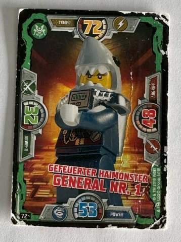 NINJAGO Trading Card Game (German) Series 3 - # 72 Gefeuerter Haimonster General Nr. 1