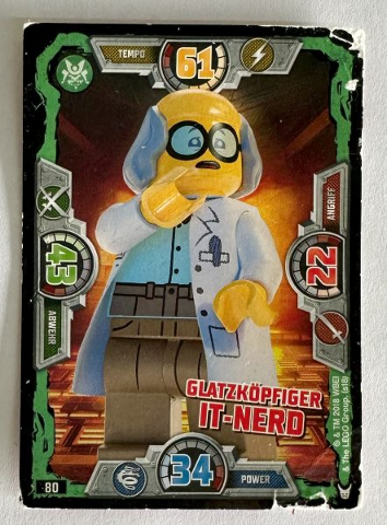 NINJAGO Trading Card Game (German) Series 3 - # 80 Glatzköpfiger IT-Nerd