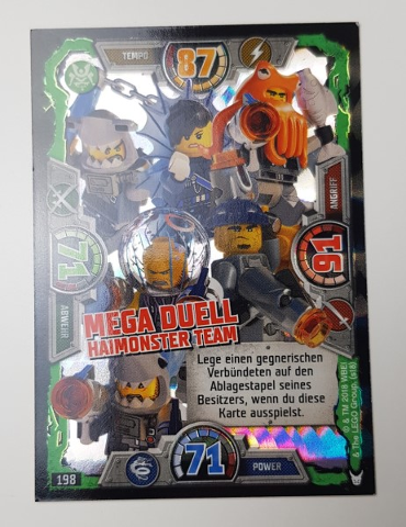 NINJAGO Trading Card Game (German) Series 3 - # 198 Mega Duell Haimonster Team