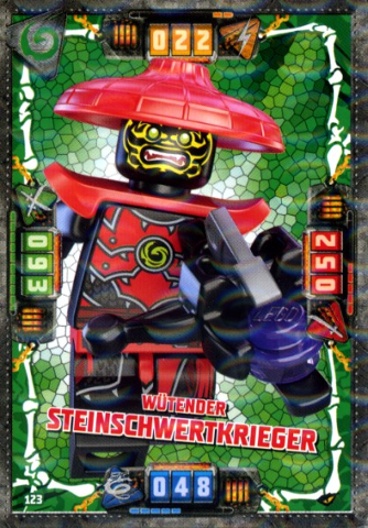 NINJAGO Trading Card Game (German) Series 4 - # 123 Wütender Steinschwertkrieger