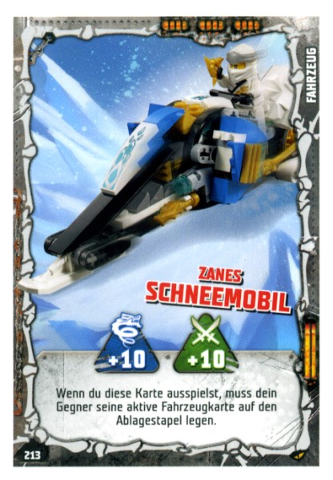 NINJAGO Trading Card Game (German) Series 4 - # 213 Zanes Schneemobil
