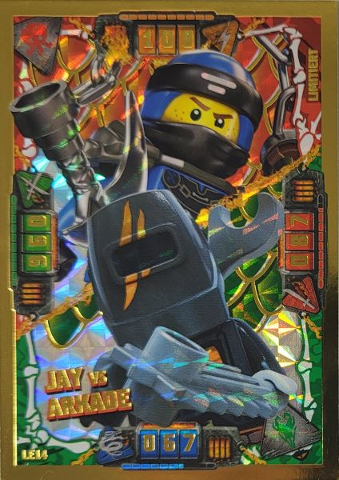 NINJAGO Trading Card Game (German) Series 4 - # LE14 Jay vs Arkade