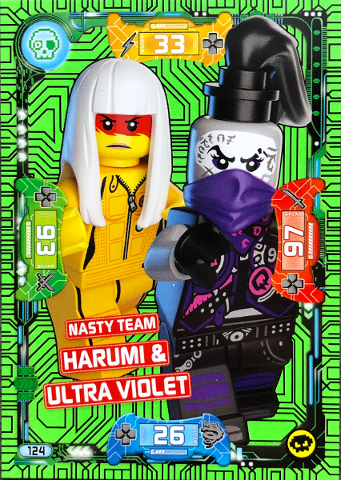 NINJAGO Trading Card Game (English) Series 5 - # 124 Nasty Team Harumi & Ultra Violet