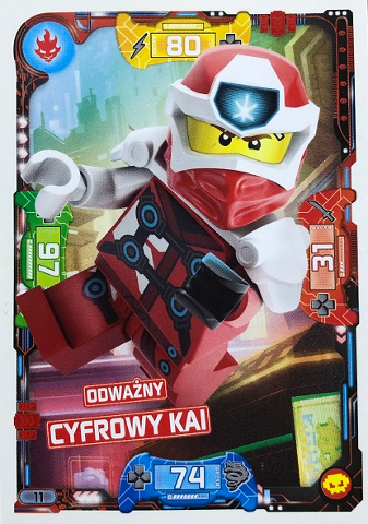 NINJAGO Trading Card Game (Polish) Series 5 - # 11 Odważny Cyfrowy Kai