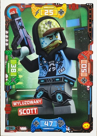 NINJAGO Trading Card Game (Polish) Series 5 - # 34 Wyluzowany Scott