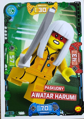 NINJAGO Trading Card Game (Polish) Series 5 - # 51 Paskudny Awatar Harumi