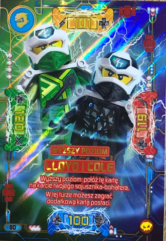 NINJAGO Trading Card Game (Polish) Series 5 - # 80 Wyższy poziom Lloyd i Cole