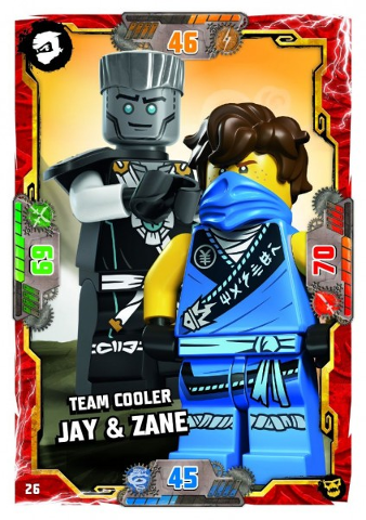 NINJAGO Trading Card Game (German) Series 6 (Next Level) - # 26 Team Cooler Jay & Zane