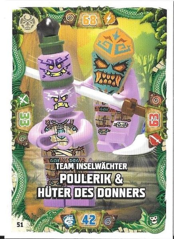 NINJAGO Trading Card Game (German) Series 6 (Next Level) - # 51 Team Inselwächter PoulErik & Hüter Des Donners