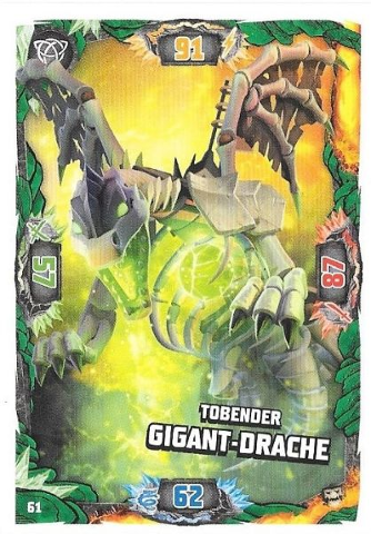 NINJAGO Trading Card Game (German) Series 6 (Next Level) - # 61 Tobender Gigant-Drache