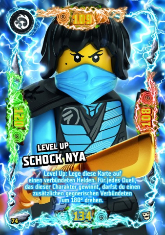 NINJAGO Trading Card Game (German) Series 6 (Next Level) - # 74 Level Up Schock Nya
