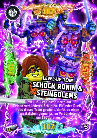 NINJAGO Trading Card Game (German) Series 6 (Next Level) - # 88 Level-Up-Team Schock Ronin & Steingolems