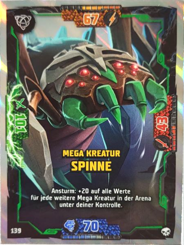 NINJAGO Trading Card Game (German) Series 6 - # 139 Mega Kreatur Spinne