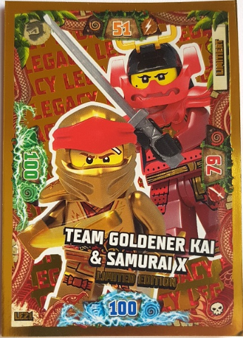 NINJAGO Trading Card Game (German) Series 6 - # LE21 Team Goldener Kai & Samurai X Limited Edition