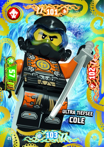 NINJAGO Trading Card Game (German) Series 7 (Next Level) - # 21 Ultra Tiefsee Cole