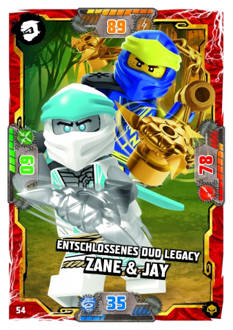 NINJAGO Trading Card Game (German) Series 7 (Next Level) - # 54 Entschlossenes Duo Legacy Zane & Jay