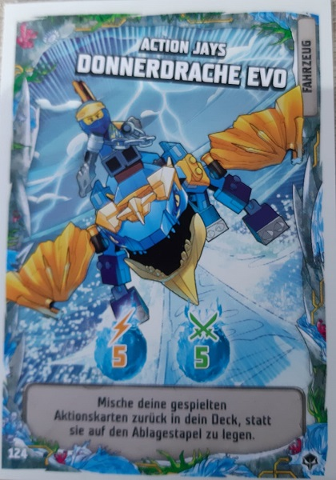NINJAGO Trading Card Game (German) Series 7 (Next Level) - # 124 Action Jays Donnerdrache EVO