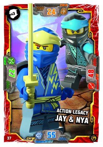 NINJAGO Trading Card Game (German) Series 7 - # 37 Action Legacy Jay & Nya