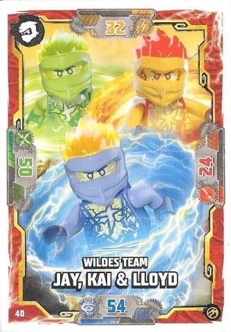 NINJAGO Trading Card Game (German) Series 7 - # 40 Wildes Team Jay, Kai & Lloyd