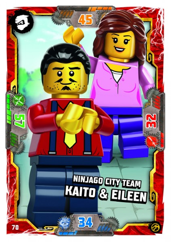 NINJAGO Trading Card Game (German) Series 7 - # 70 Ninjago City Team Kaito & Eileen