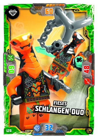 NINJAGO Trading Card Game (German) Series 7 - # 120 Fieses Schlangen-Duo