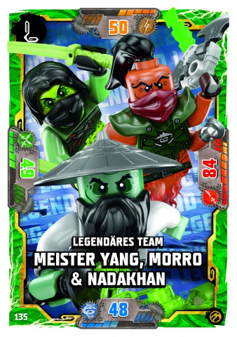 NINJAGO Trading Card Game (German) Series 7 - # 135 Legendäres Team Meister Yang, Morro & Nadakhan
