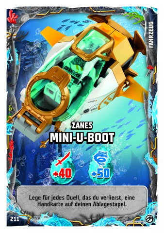 NINJAGO Trading Card Game (German) Series 7 - # 211 Zanes Mini-U-Boot