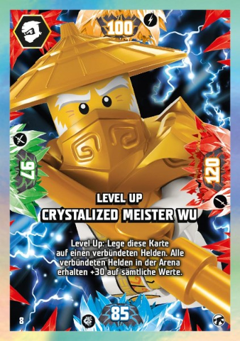 NINJAGO Trading Card Game (German) Series 8 (Next Level) - # 8 Level Up Crystalized Meister Wu