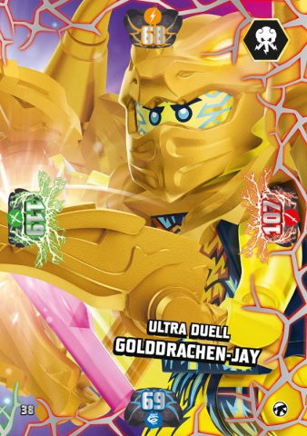 NINJAGO Trading Card Game (German) Series 8 (Next Level) - # 38 Ultra Duell Golddrachen-Jay