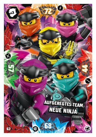 NINJAGO Trading Card Game (German) Series 8 (Next Level) - # 62 Aufgeregtes Team Neue Ninja