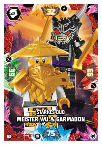 NINJAGO Trading Card Game (German) Series 8 (Next Level) - # 63 Starkes Duo Meister Wu & Garmadon