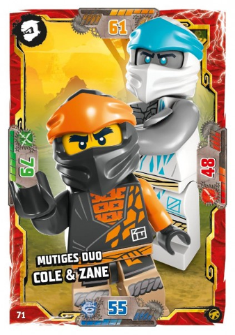 NINJAGO Trading Card Game (German) Series 8 (Next Level) - # 71 Mutiges Duo Cole & Zane