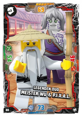 NINJAGO Trading Card Game (German) Series 8 (Next Level) - # 80 Legenden Duo Meister Wu & P.I.X.A.L.