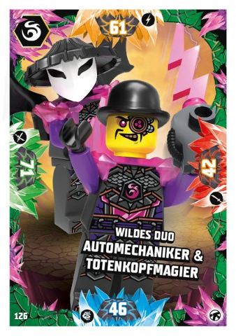 NINJAGO Trading Card Game (German) Series 8 (Next Level) - # 126 Wildes Duo Automechaniker & Totenkopfmagier