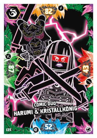 NINJAGO Trading Card Game (German) Series 8 (Next Level) - # 135 Comic Duo Harumi & Kristallkönig