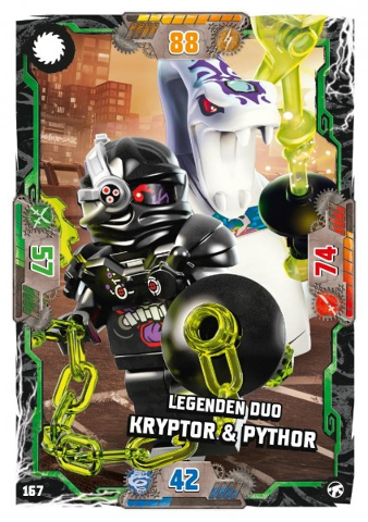 NINJAGO Trading Card Game (German) Series 8 (Next Level) - # 167 Legenden Duo Kryptor & Pythor