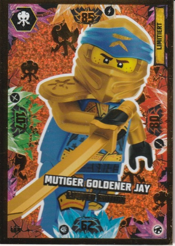 NINJAGO Trading Card Game (German) Series 8 (Next Level) - # LE8 Mutiger Goldener Jay Limited Edition