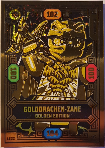 NINJAGO Trading Card Game (German) Series 8 (Next Level) - # LE22 Golddrachen-Zane Golden Edition