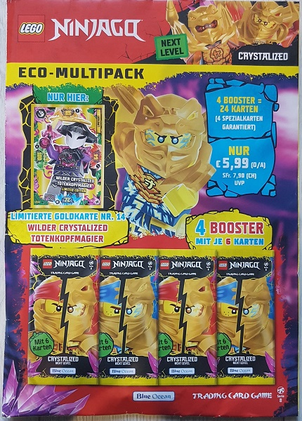 NINJAGO Trading Card Game (German) Series 8 (Next Level) - Eco-multipack (with # LE14 Wilder Crystalized Totenkopfmagier Limited Edition)