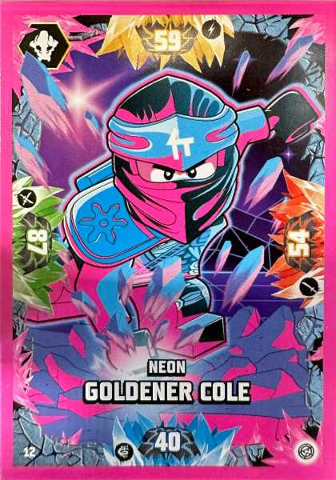 NINJAGO Trading Card Game (German) Series 8 - # 12 Neon Goldener Cole