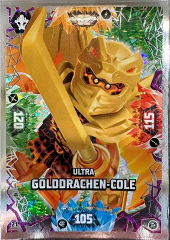 NINJAGO Trading Card Game (German) Series 8 - # 21 Ultra Golddrachen-Cole