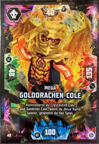 NINJAGO Trading Card Game (German) Series 8 - # 48 Mega Golddrachen-Cole
